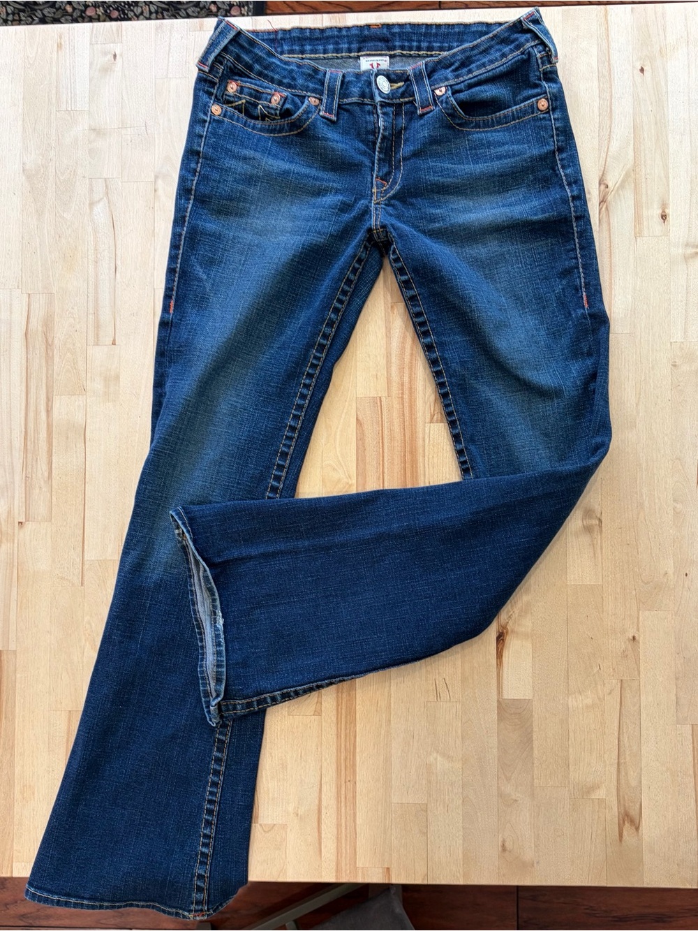 True Religion Women's Bobby Low Rise Boor Cut Jeans